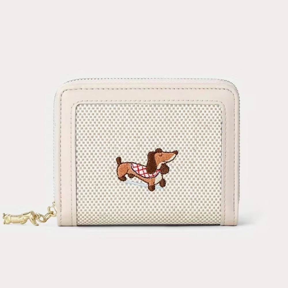 🚨Final Markdown🚨New Embroidered Dachshund Dog Leather Wallet
